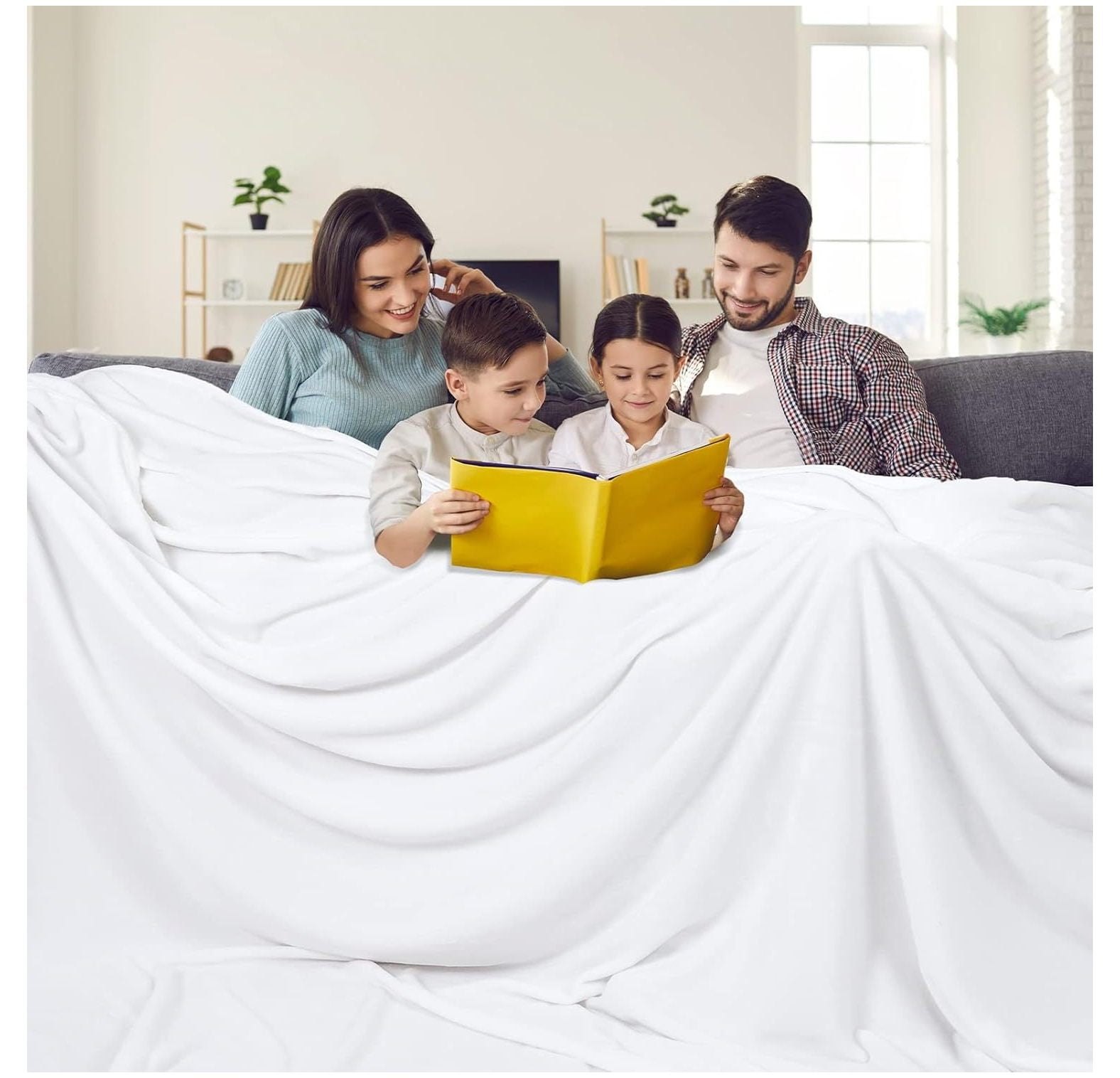 TiaGOC Oversized King Fleece Blanket 120"x120", No Shed No Pilling Big