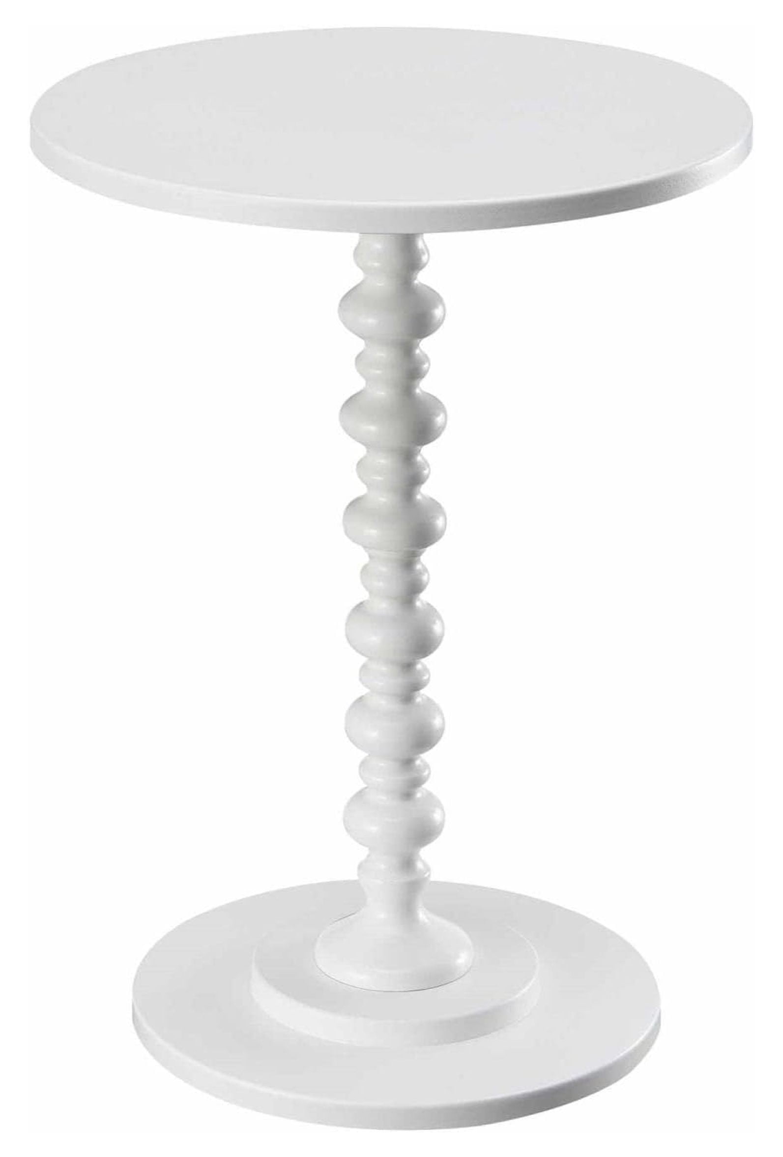 White Pinewood Round Spindle Bar Table