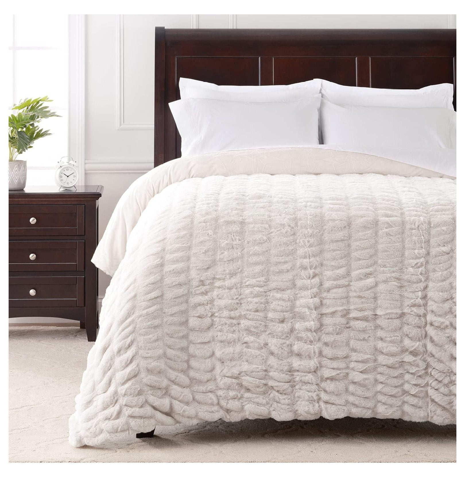 King size faux fur throw blanket cheap