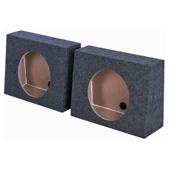 TiaGOC QTW10 Single 10" Sealed Car Audio Subwoofer Sub Box Enclosures (2 Pack)