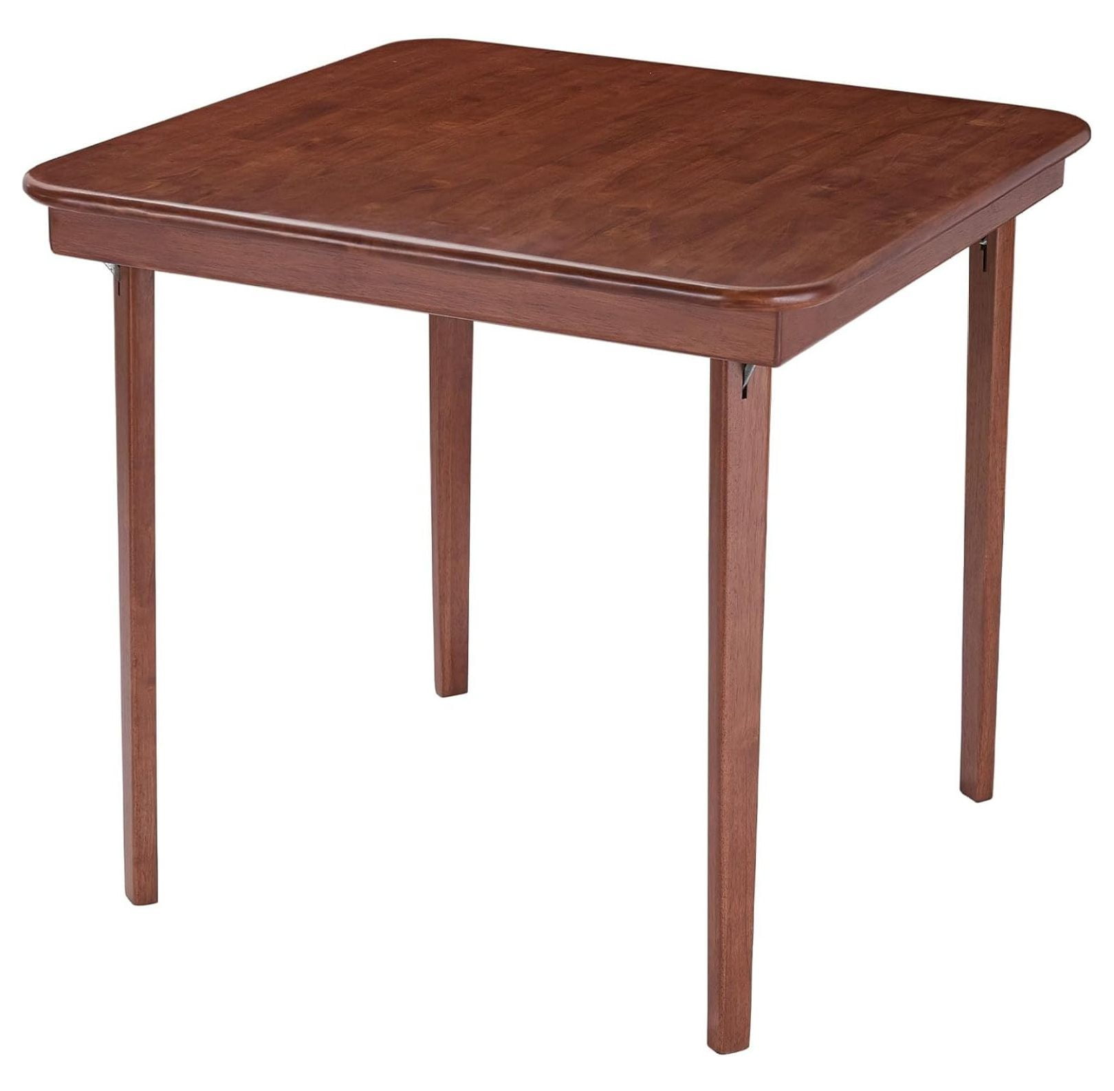 Cherry Solid Wood Scalloped Edge Folding Card Table