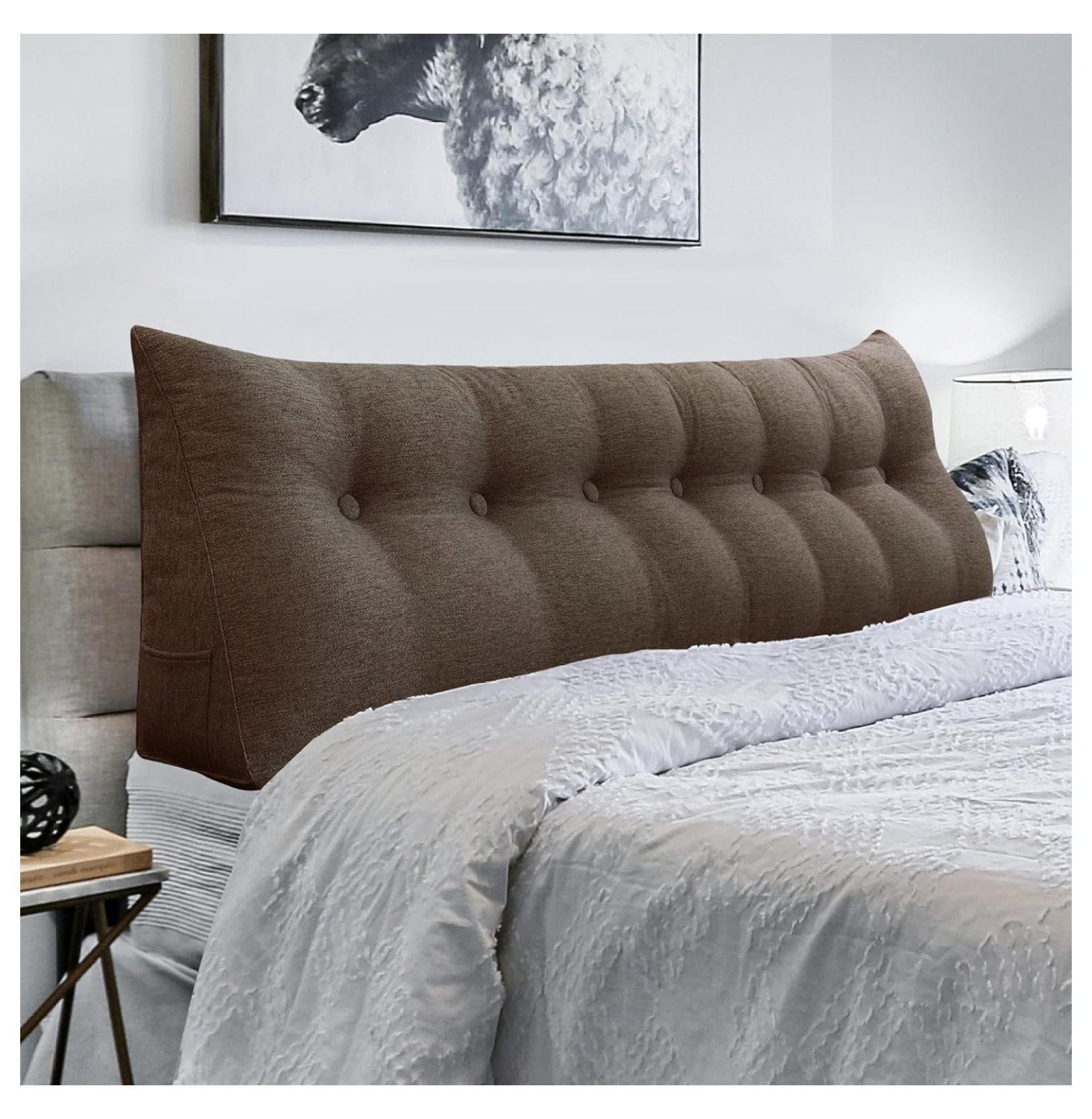 TiaGOC Triangular Headboard Wedge Pillow Daybed Pillows Bed Headboard