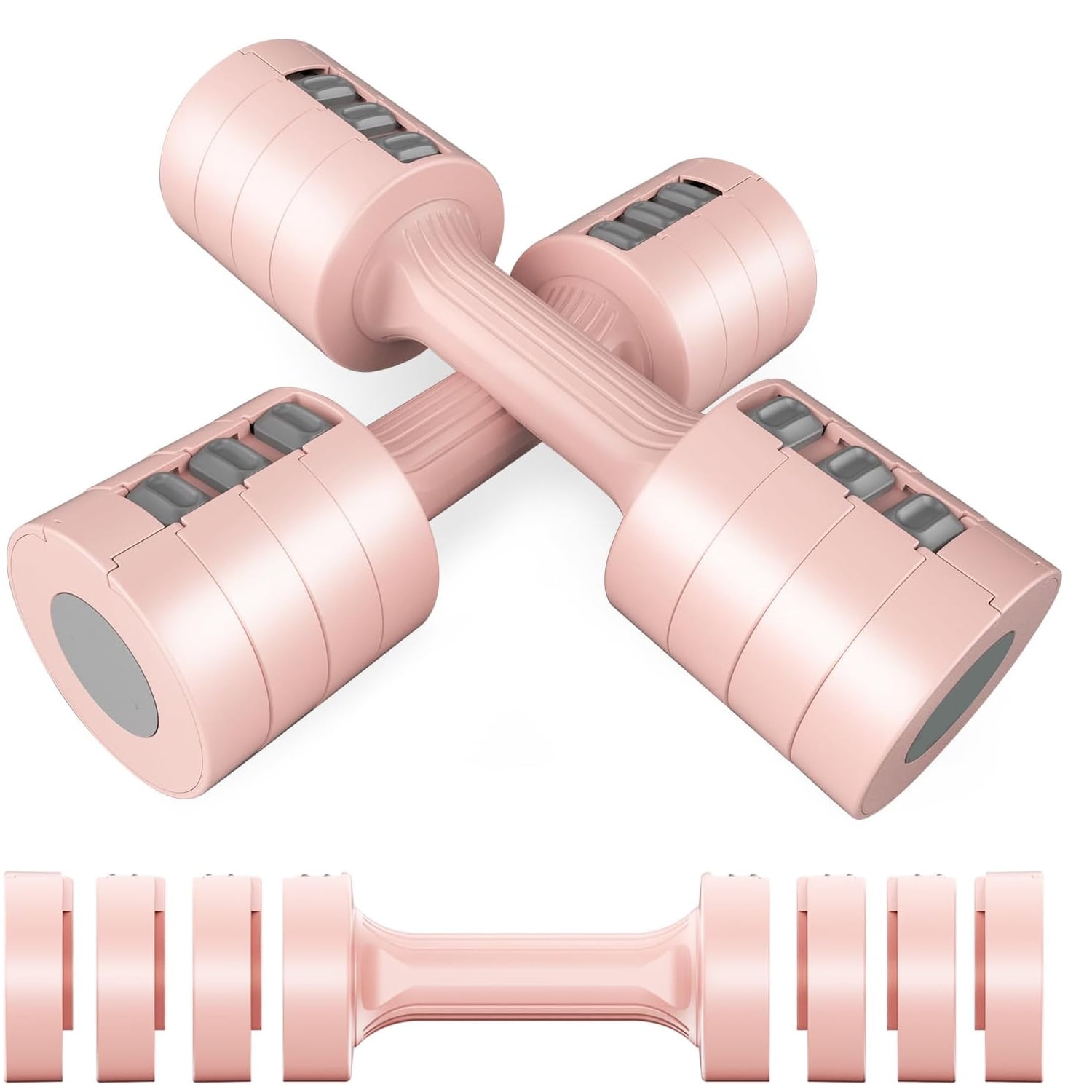 Tiagowell Adjustable Hand Dumbbell for Women 5lb Dumbbells Set of 2, 4