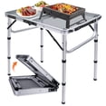 thumbnail image 1 of Tiagowell Lightweight Folding Grill Table with Mesh Desktop, Sliver, 1 of 6