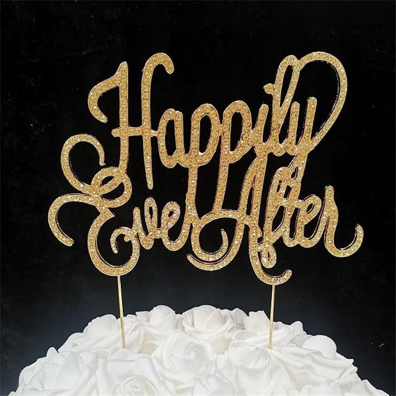 Tian Sweet 33014-HEA2 7.8 oz Happily Ever After Cake Topper - Silver ...
