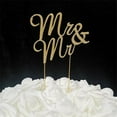thumbnail image 1 of Tian Sweet 33014-MMg 2.0 oz Gay Mr & Mr Cake Topper - Gold, 1 of 1