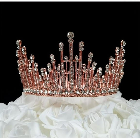 Tian Sweet 34025-RG 11 oz Large Rose Gold Crown Cake Topper