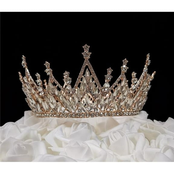Tian Sweet 34044-RG 8.6 oz Large Queen Crown Cake Topper - Rose Gold