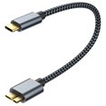 Micro Usb Walmar TianQiW 0.3M USB C to Micro B Hard Drive Cable, USB 3.1 Braided Cord ...