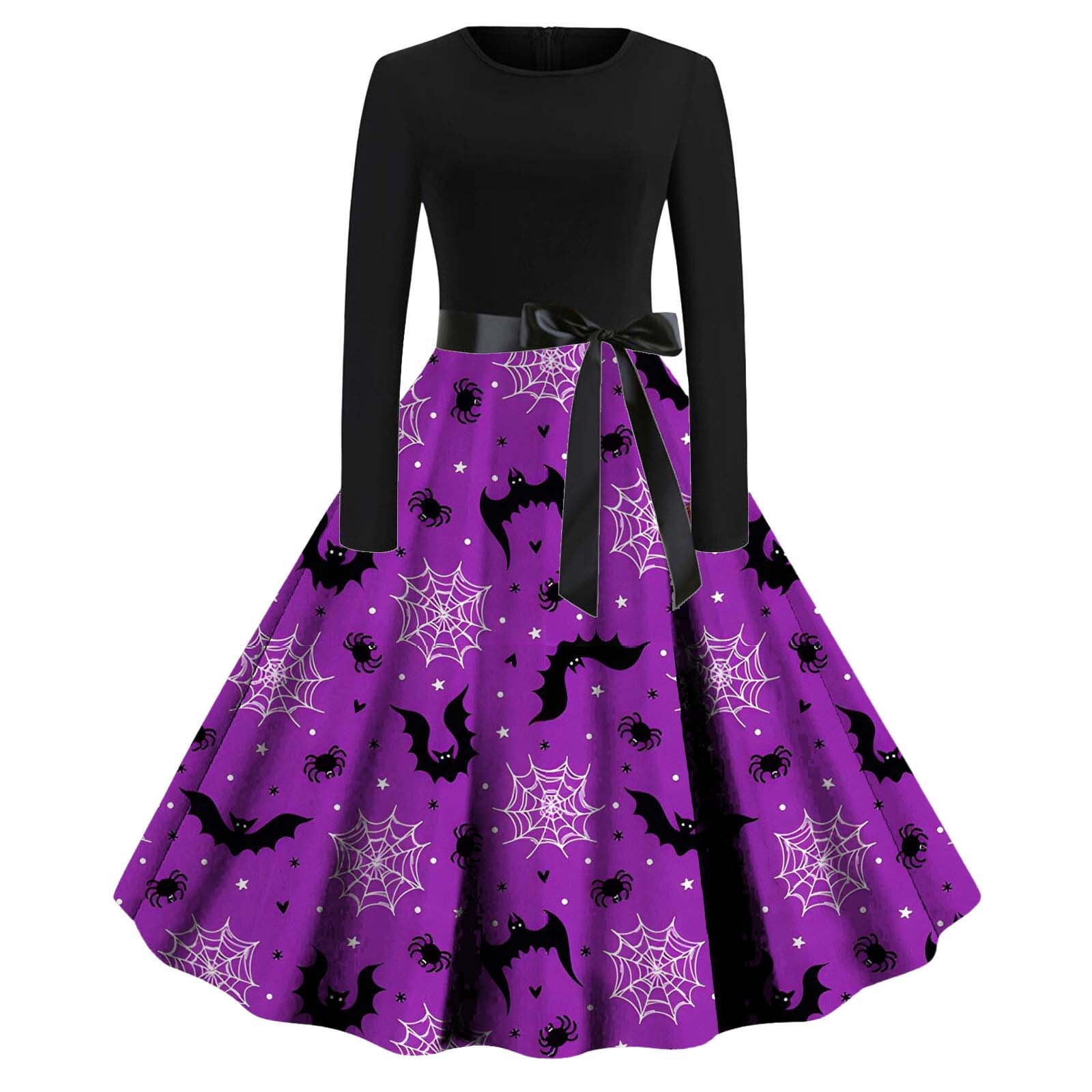 TianZHIH Halloween 2025 Womens Dresses Plus Size Gothic Clothing Womens