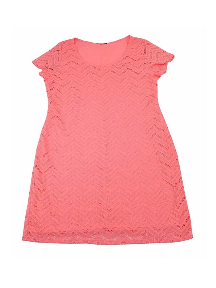 Tiana B. Womens Size Small Lace Sheath Dress, Coral (Pink) - Walmart.com