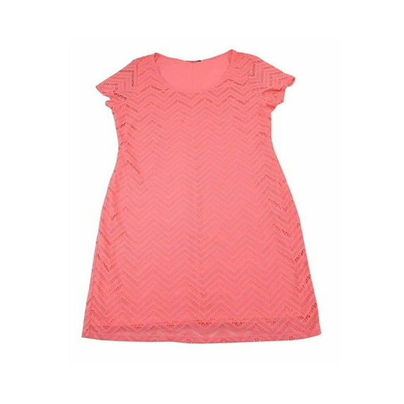 Tiana B. Womens Size Small Lace Sheath Dress, Coral (Pink)