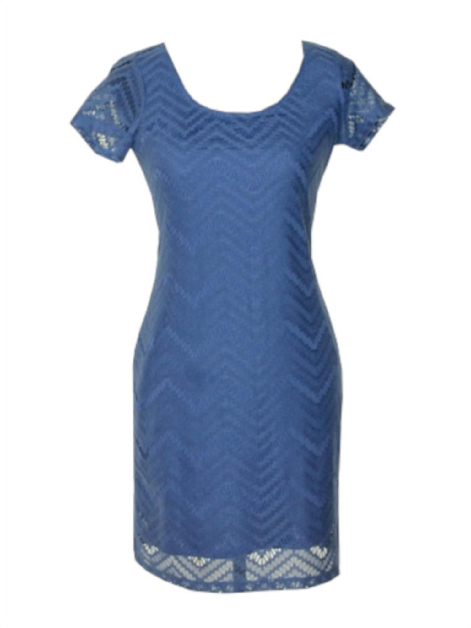 Tiana B. Dresses | Tiana B Blue Short Sleeve Summer Lace Sheath Dress | Color: Blue | Size: S | Secretgarden301'S Closet