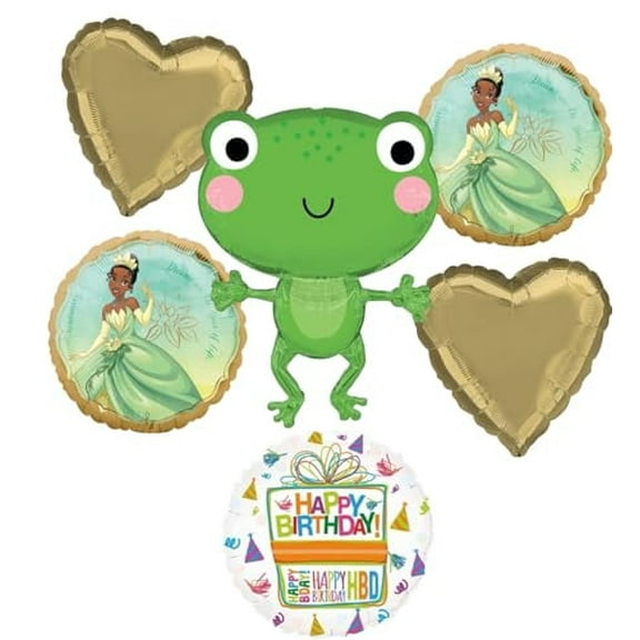 Tiana Birthday Party Supplies Princess and Frog Balloon Bouquet Decorations