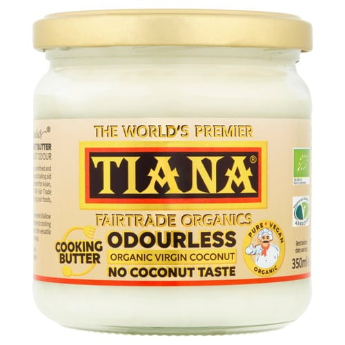 Tiana Fair Trade Organics Pure Virgin Coconut Cooking Butter 350ml, British Import (Pack of 2)