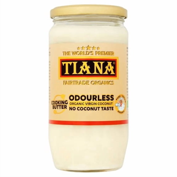 Tiana Fair Trade Organics Pure Virgin Coconut Cooking Butter 750ml, British Import (Pack of 2)