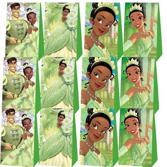 Tiana Frog Princess Goodie Bags Party Favor Candy Decorations Treat Supplies Birthday