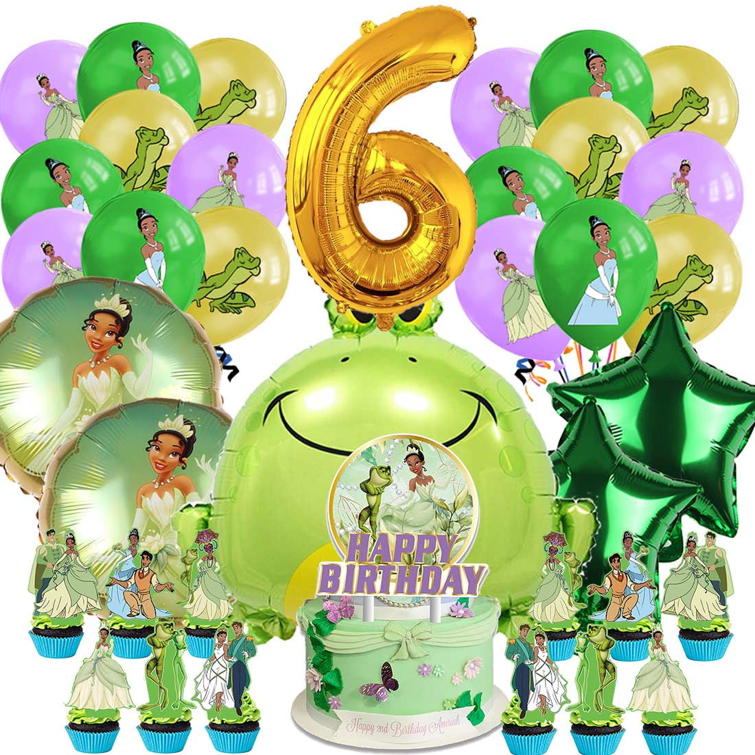 Tiana Frog Princess Party Supplies 6th Decor Kit Balloons Birthday
