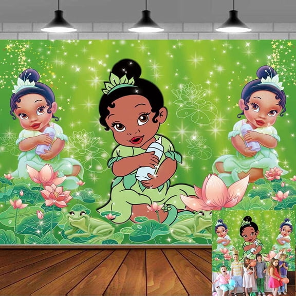 Tiana Frog Princess Taspestry Wall Decor Party Supplies Background BackdropBanner Post Decor Decorations