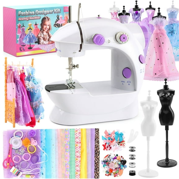 Tianhe DIY Designer Sewing Kit for Kids with Mannequins, 240 Pieces