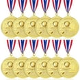 thumbnail image 1 of Tianhe Sturdy and Lasting Medals with a Ribbon Zinc Alloy Gold, 2 Inches, 0.75 lb, 12 Count, 1 of 7