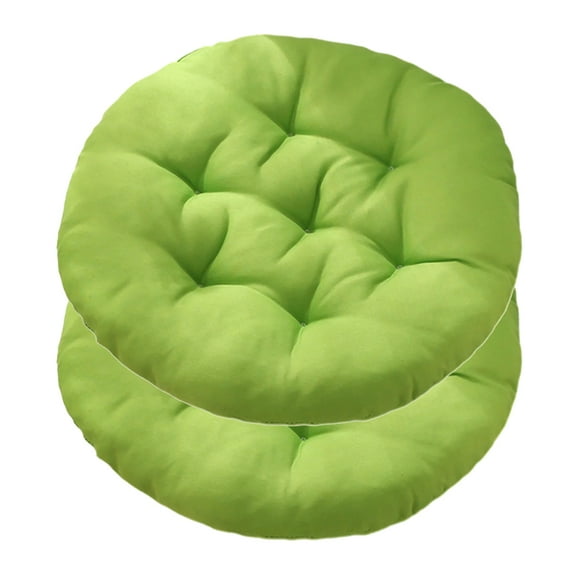 Tianherq 2 Pack Round Floor Pillows for Adults, Seat Cushions for Office Chair Pads Garden Patio Furniture Desk Stool Pad 15.7in, Green