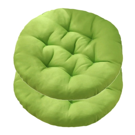 Tianherq 2 Pack Round Floor Pillows for Adults, Seat Cushions for Office Chair Pads Garden Patio Furniture Desk Stool Pad 15.7in, Green