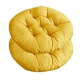 thumbnail image 1 of Tianherq 2 Pack Round Floor Pillows for Adults, Seat Cushions for Office Chair Pads Garden Patio Furniture Desk Stool Pad 15.7in, Yellow, 1 of 6