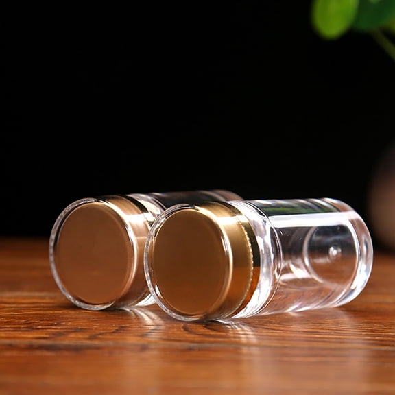 Tianifa 1pc Gold Ceramic Spice Jar, 3 oz Glass Seasoning Container with Airtight Plastic Shaker Lid (Gold)