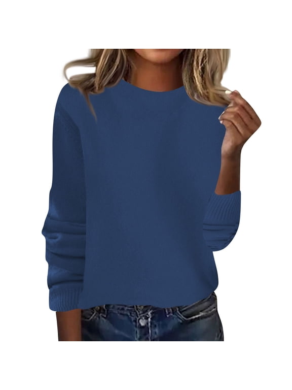 100% Merino Wool Sweaters for Women, 100% Merino Wool Mock Neck Long Sleeve Soft Pullover Sweater Orange L