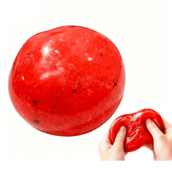 Tianiyouqing Watermelon Squeeze Stress Ball, Handmade Super Soft Slow Rising Fidget Squeeze Balls for Stress Relief 1pcs