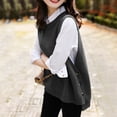 thumbnail image 1 of Tianiyouqing Women's Sleeveless Sweater Vest Round Neck Loose Ribbed Kint Pullover Tops Black, 1 of 6