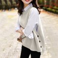 thumbnail image 1 of Tianiyouqing Women's Sleeveless Sweater Vest Round Neck Loose Ribbed Kint Pullover Tops Khaki, 1 of 6