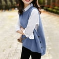 thumbnail image 1 of Tianiyouqing Women's Sleeveless Sweater Vest Round Neck Loose Ribbed Kint Pullover Tops Blue, 1 of 6