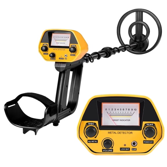 Tiankun Metal Detector for Adults, Waterproof Gold Silver Hunting Kit with Pinpoint & Discrimination Modes, Adjustable Stem