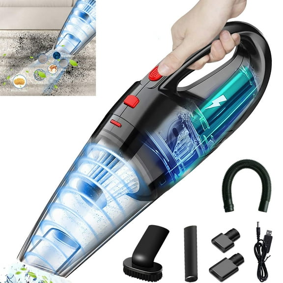 Tianlaimei Cordless Car Vacuum Cleaner Dry and Wet Powerful Sutions Handheld Vacuum, Rechargeable for Car, Home, Office, Pet Hair