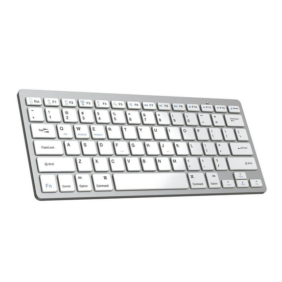 Tianlaimei Wireless Bluetooth Keyboard, Ultra Compact Slim, silver