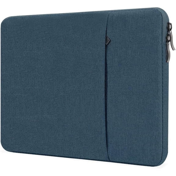 Tianle 13-Inch Laptop Sleeve Case for 2024-2022 MacBook Air 13.6 inch with Apple M3 M2 Chip & 2022 MacBook Pro 13.3 inch M2 Chip Accessory Traveling Carrying Canvas Bag Cover Simple Case (Navy Blue)