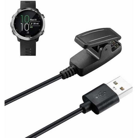 Tianle 2 Pack Charger Compatible with Garmin Lily 2, Forerunner 645, 630, 230 Replacement Charging Cable Clip for Garmin Lily, Forerunner 645/630/230 Smart Watch