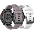 thumbnail image 1 of Tianle 2 Pack Compatible with Garmin Descent MK3 43mm Watch Bands, Descent MK3i 43mm Silicone Replacement Bands Straps Wristbands Bracelet Fit for Garmin Fenix 7s/Fenix 6s/Fenix 5s, 1 of 7