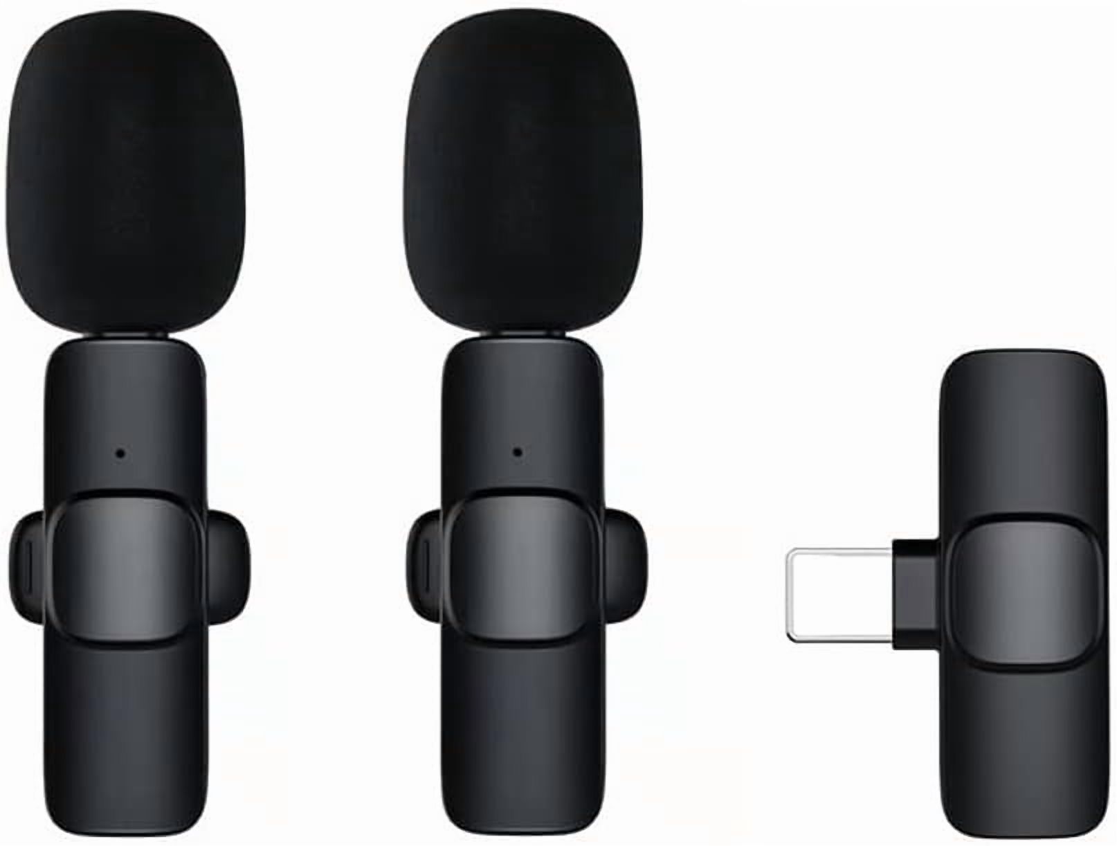 Tianle 2 Pack Wireless Lavalier Microphone for iPhone iPad, Wireless Mic Clip on Lapel Microphone for iPhone Laptop Video Recording, Live Stream, YouTube, Facebook, TikTok, Interview