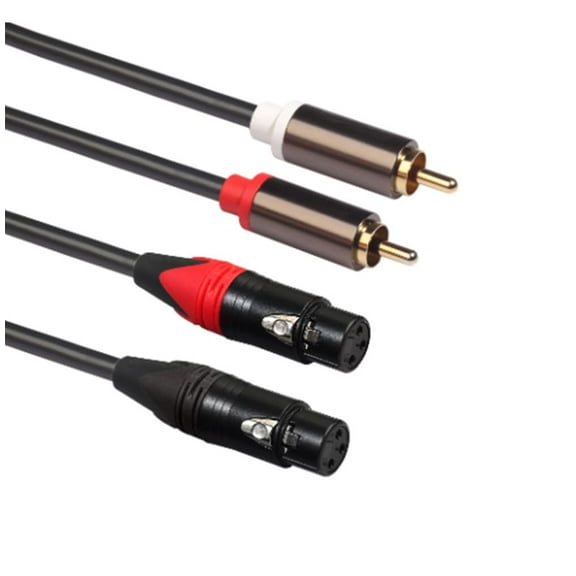 Tianle 2 RCA Audio Cable 1.5M,2RCA Male to 2RCA Male Audio Cable,2RCA Male to 2RCA Female Stereo Hi-Fi Audio Cord,Compatible With HDTV,Speaker,Amplifier,Hi-Fi Systems (2RCA Male to 2 Female,1.5M)