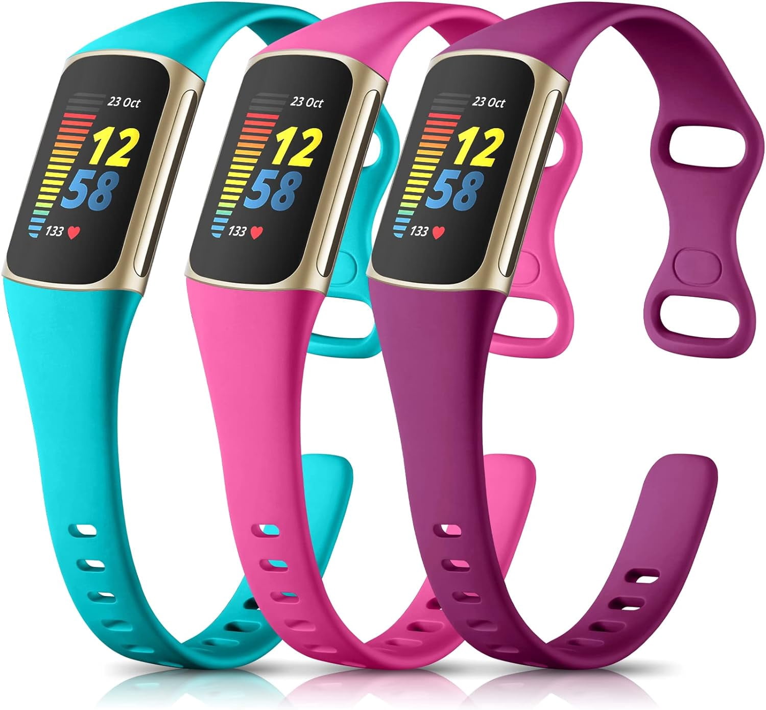 Tianle 3 Pack Slim Bands Compatible with Fitbit Charge 5 Bands/Charge 6 ...