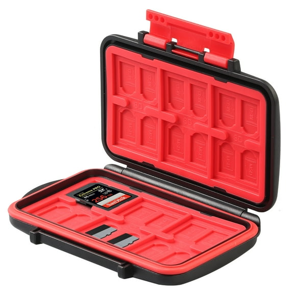 Tianle 36 Slots Memory Card Case Holder Water-Resistant Anti-Shock Carrying Case for 24 TF and 12 SD Cards Storage Box