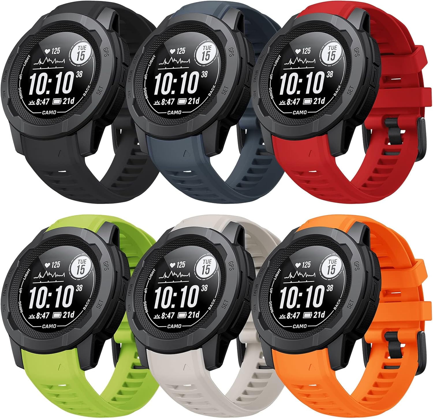 Sport & silicone watch straps with a width of 22mm | Free shipping