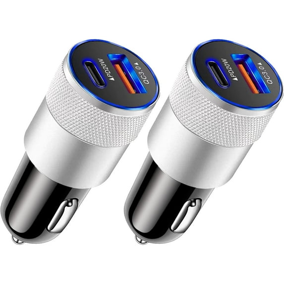 Tianle Car Charger 38W USB Type C PD Android Cellphone Charging QC 3.0 Automobile Adapter Fast Charging All Vehicle Cigarette Lighter Outlet Port Plug