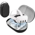 thumbnail image 1 of Tianle Carrying Case Compatible with Meta Quest 3 VR Headset & Gaming Controller, Shockproof Storage Case Bag Compatible with Oculus Quest 3 Elite Strap & Battery & Other Accessories -Black, 1 of 7