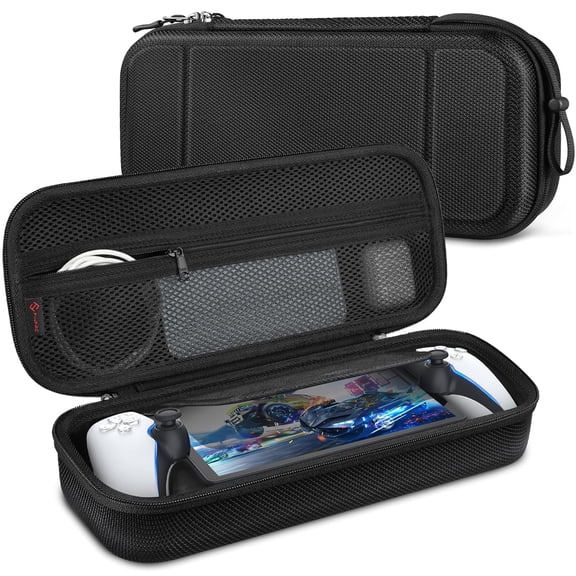 Tianle Carrying Case Compatible with Playstation Portal - [Shockproof] Hard Shell Protective Cover Travel Bag with Inner Pocket Compatible with Playstation Portal Remote Player & Accessories (Black)
