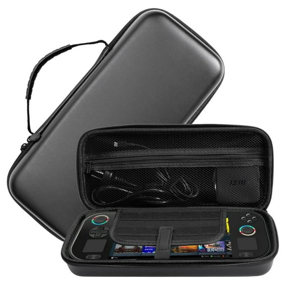Tianle Case Compatible with ASUS ROG Ally, Shockproof Protective Cover Hard Shell with Inner Pocket & 14 Game Card Slots Compatible with ASUS ROG Ally & Accessories (Black)
