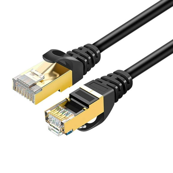 Tianle Cat 7 Ethernet Cable, Cat7 Gigabit Lan Network RJ45 High-Speed Patch Cord Flat 10Gbps 600Mhz/s SFTP Internet Cable for Xbox,PS4,PS3,Modem,Router,LAN,Switch (Black, 5M/16FT)